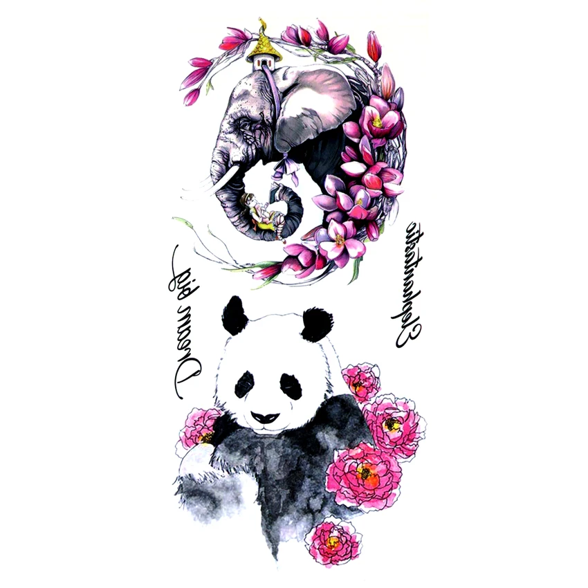 5pcs Panda And Elephant Waterproof Temporary Tattoos Men Henna Tattoo Body Art Sticker Maquiagem Totem Tatoo Temporary Stickers
5pcs Panda And Elephant Waterproof Temporary Tattoos Men Henna Tattoo Body Art Sticker Maquiagem Totem Tatoo Temporary Stickers