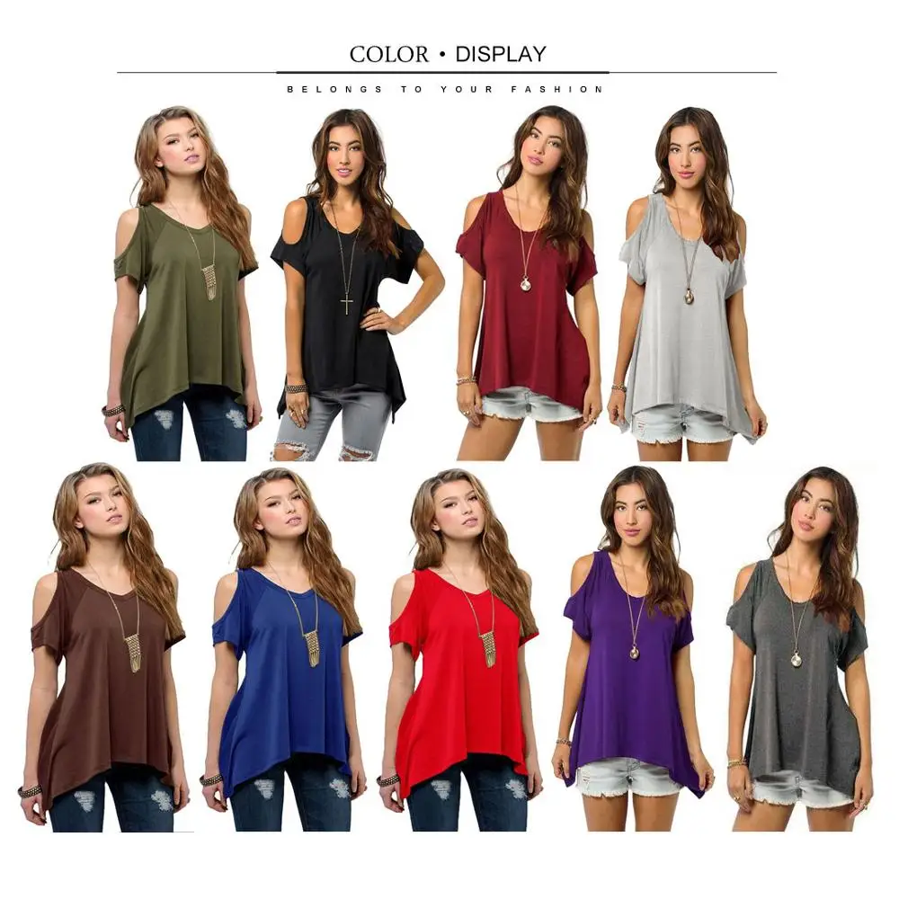 Women Summer 2019 Tshirt Casual Short Sleeve Tops Tees Sexy Off Shoulder Solid Color T-Shirt V-neck Loose Plus Size 5XL Shirts
Women Summer 2019 Tshirt Casual Short Sleeve Tops Tees Sexy Off Shoulder Solid Color T-Shirt V-neck Loose Plus Size 5XL Shirts