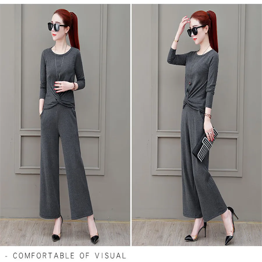 Spring Two Piece Sets Women Plus Size Long Sleeve Tops And Wide Leg Pants Sets Suits Casual Office Elegant Ladies Women's Sets
Spring Two Piece Sets Women Plus Size Long Sleeve Tops And Wide Leg Pants Sets Suits Casual Office Elegant Ladies Women's Sets