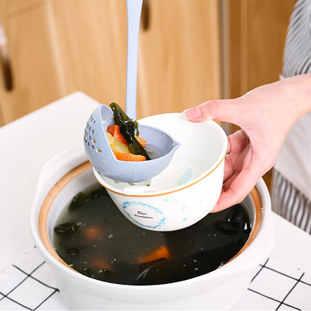 Горячая посуда столовая ложка для каши и супа с фильтром кухонная утварь дуршлаг