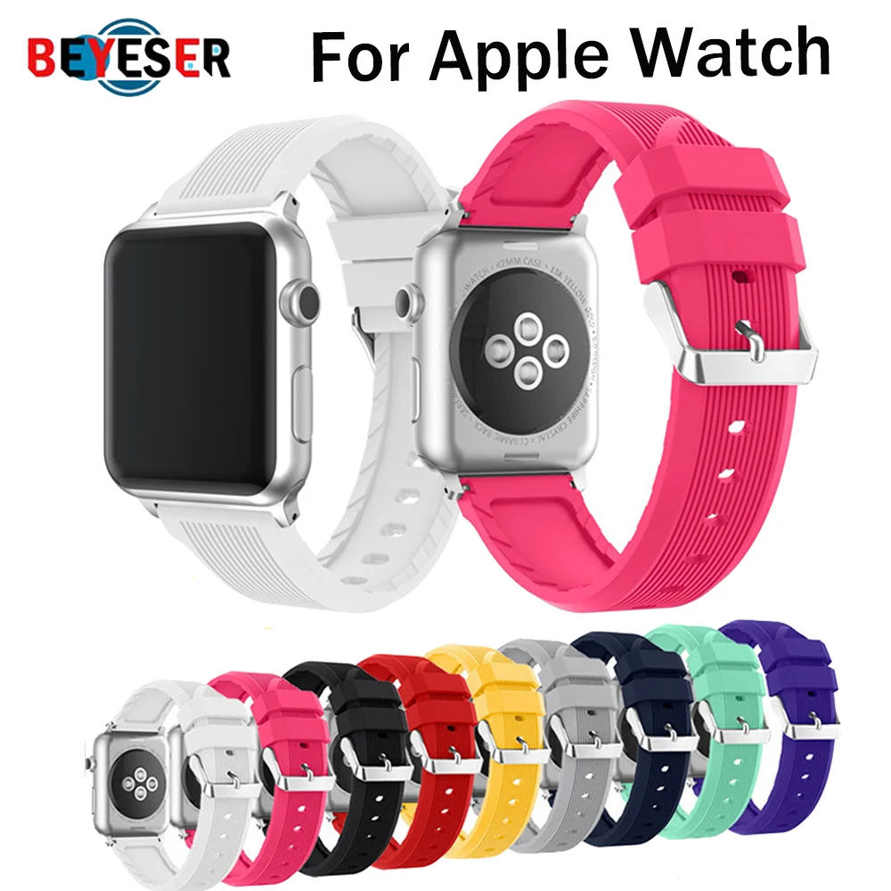 Sport soft Silicone strap band Bracelet for apple watch band Series 1/2/3 42mm 38mm Wrist Strap for i watch 4 5 40mm 44mm bands
Sport soft Silicone strap band Bracelet for apple watch band Series 1/2/3 42mm 38mm Wrist Strap for i watch 4 5 40mm 44mm bands