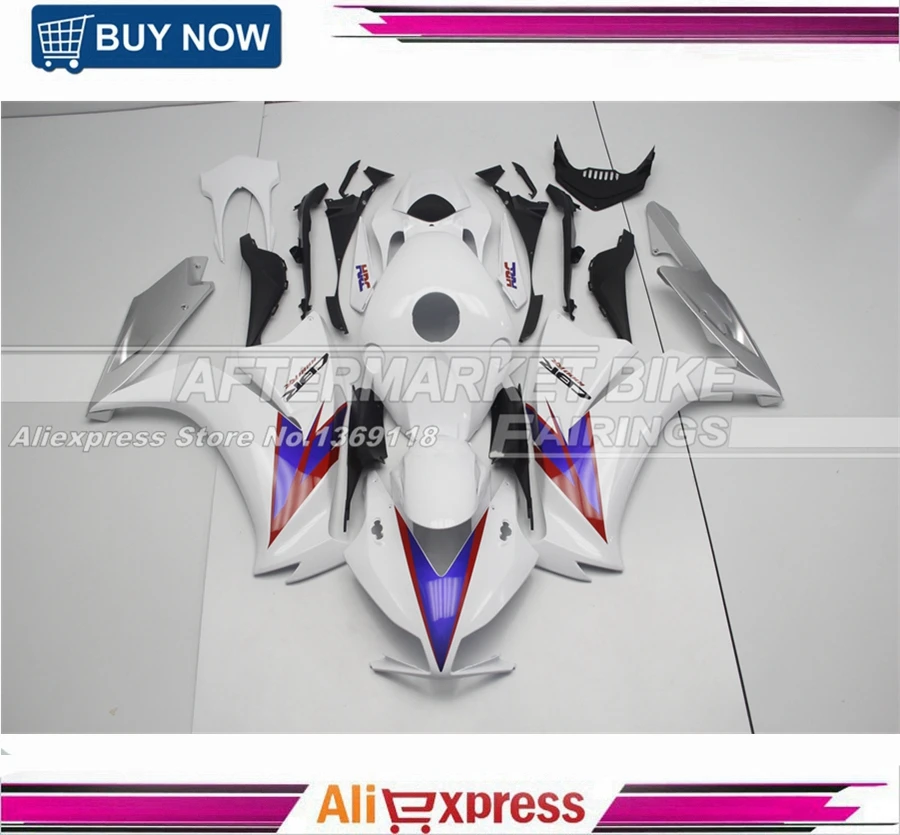 HRC Белый ABS обтекатель комплект для Honda CBR1000RR 2012 2013 2014 кузов с синие предупреждающие знаки
HRC Белый ABS обтекатель комплект для Honda CBR1000RR 2012 2013 2014 кузов с синие предупреждающие знаки