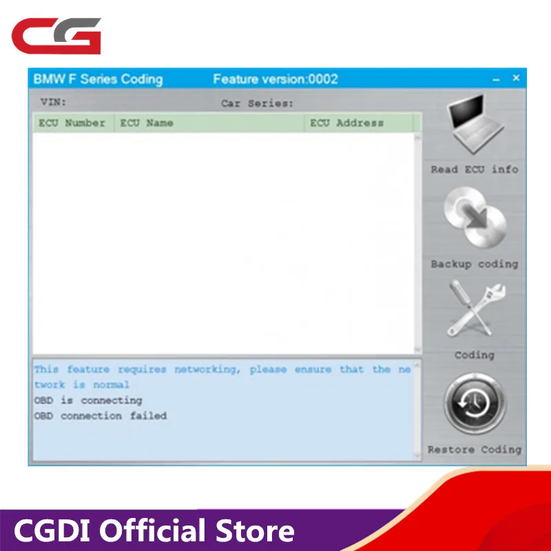 Для BMW F Series авторизация кодирования для CGDI Prog MSV80 Key Programmer добавить в течение 24