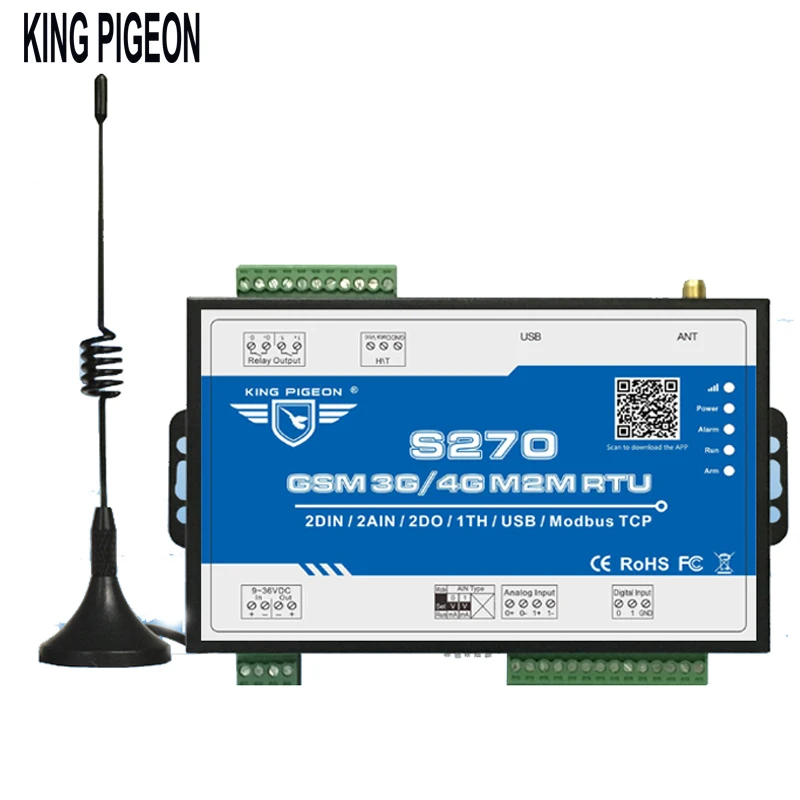 GSM M2M RTU Remote Monitoring Temperature Humidty Alarm System SMS GPRS Communication BTS Access Relay Control King Pigeon S270
GSM M2M RTU Remote Monitoring Temperature Humidty Alarm System SMS GPRS Communication BTS Access Relay Control King Pigeon S270