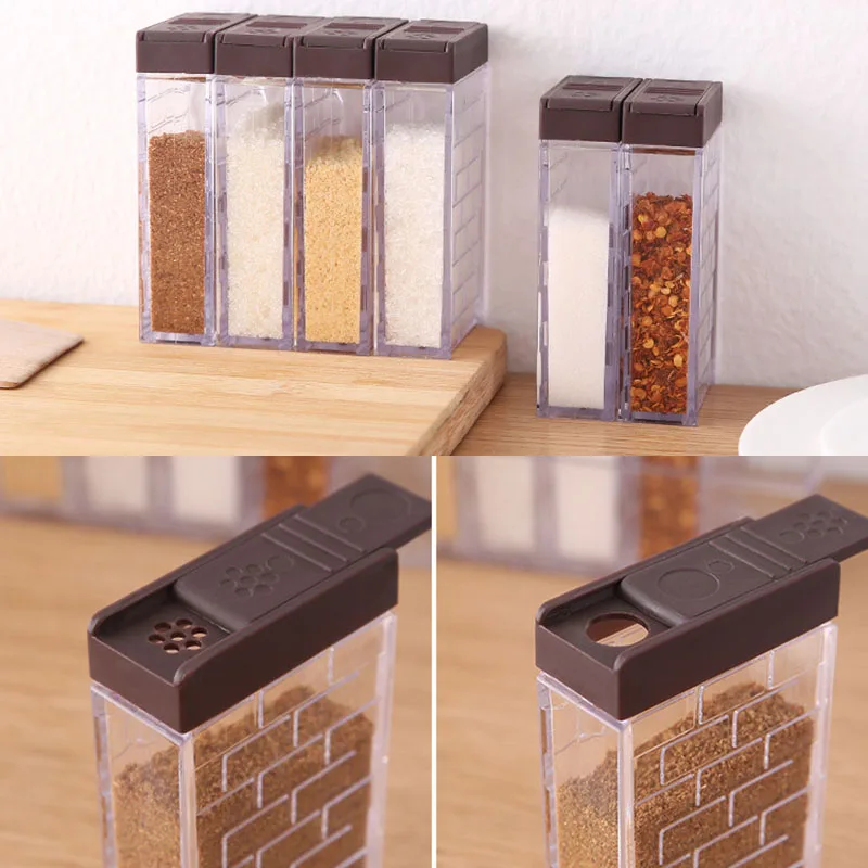 Transparent 6 Set Box Seasoning Bottle Spice Jar Kitchen Condiment Storage Pot Cruet Container with Tray Holder for Sugar Salt
Transparent 6 Set Box Seasoning Bottle Spice Jar Kitchen Condiment Storage Pot Cruet Container with Tray Holder for Sugar Salt