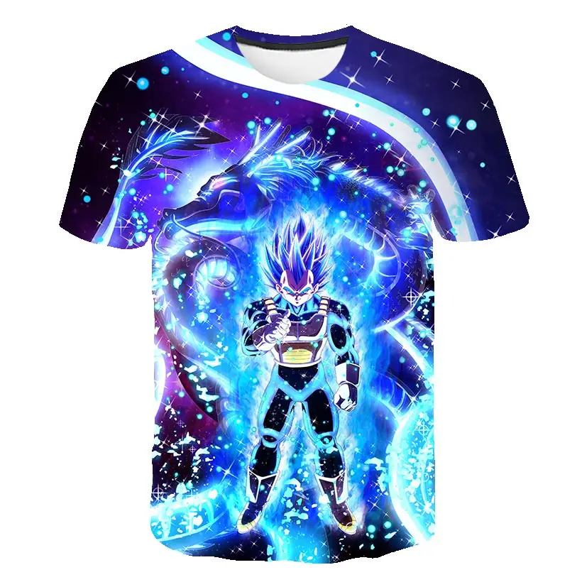 Высокое качество 2019 Последняя мода Harajuku Мужская/женская футболка Dragon Ball 3D печать