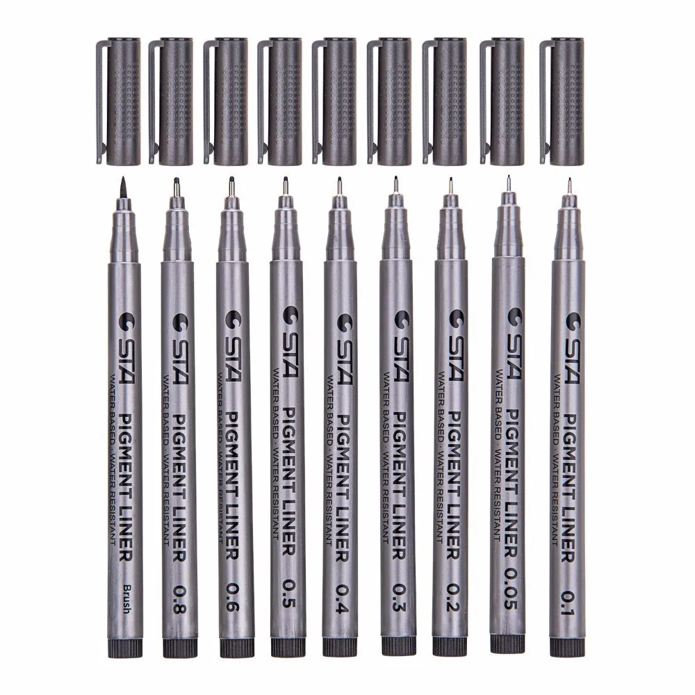 1pc New Water Based Brush Markers Different Size Pigment Liner Triangular Fineliner Pens For Art Supplies Stationery
1pc New Water Based Brush Markers Different Size Pigment Liner Triangular Fineliner Pens For Art Supplies Stationery