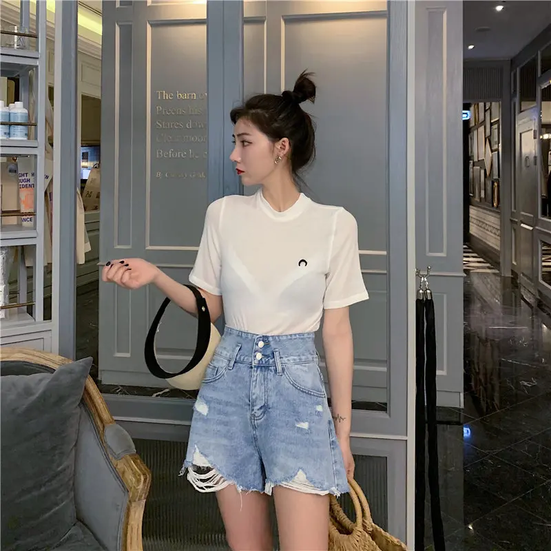Alien Kitty Hot Casual Hole Loose Loose Solid Fresh Thin Ladies Plus Stylish Summer Button Fly Fashion High Waist Female Short
Alien Kitty Hot Casual Hole Loose Loose Solid Fresh Thin Ladies Plus Stylish Summer Button Fly Fashion High Waist Female Short