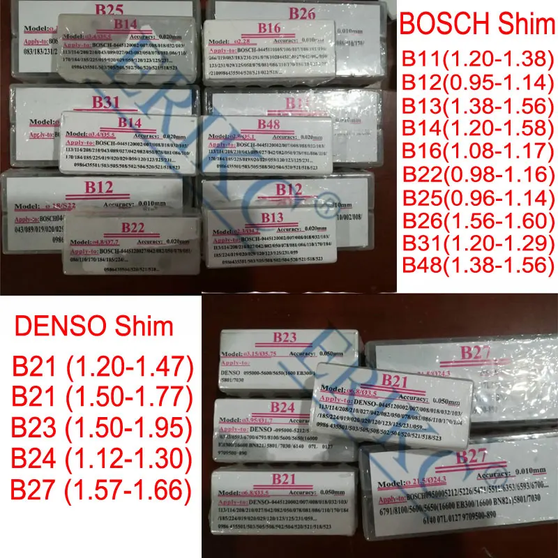 

Gaskets Injector Shims B11 B12 B13 B14 B16 B22 B25 B26 B31 B48 B21 B23 B24 B27 Diesel Injector Nozzle Washer for Bosch Denso