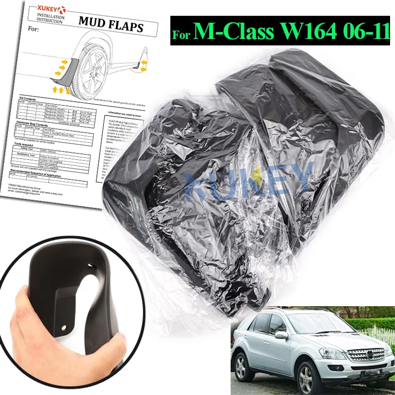 Брызговики для Benz M Class W164 2006 2011 мл ML350 ML500 брызговики 2010 2009 2008 07 аксессуары|mud flaps|splash