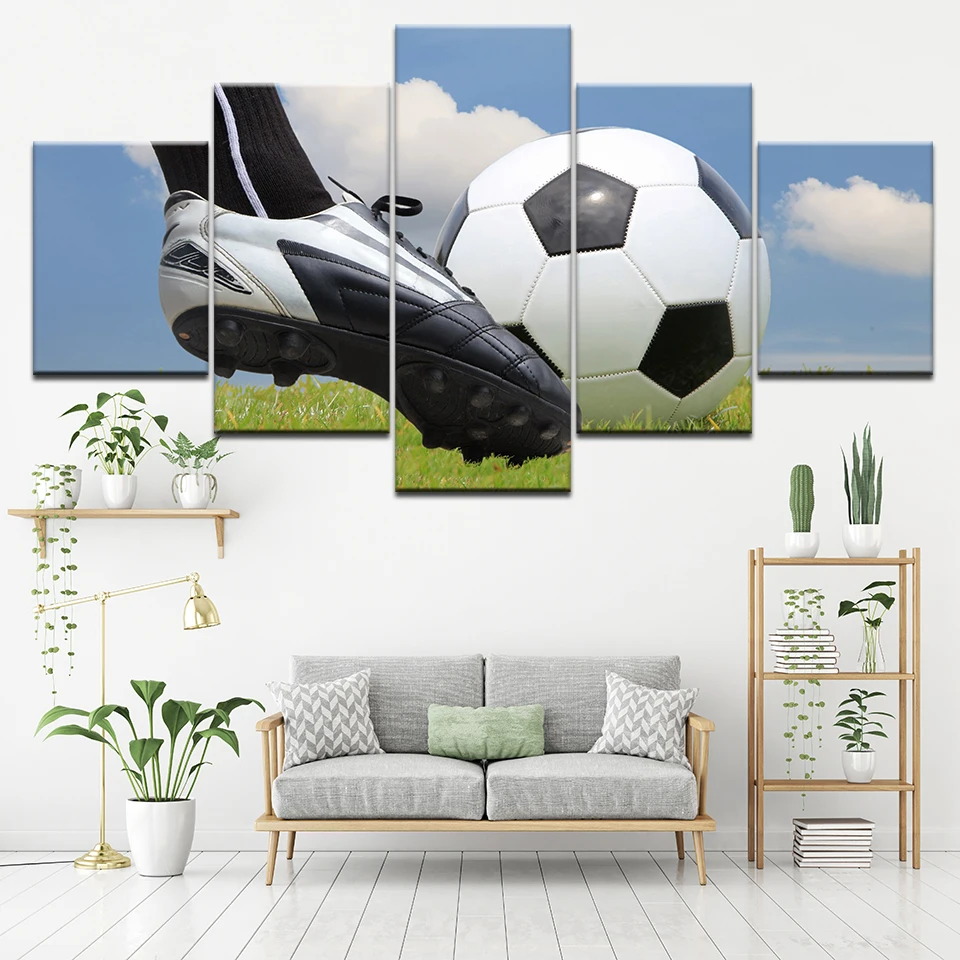 Canvas Painting football under blue heaven 5 Pieces Wall Art Painting Modular sport Wallpapers Poster Print Home Decor
Canvas Painting football under blue heaven 5 Pieces Wall Art Painting Modular sport Wallpapers Poster Print Home Decor