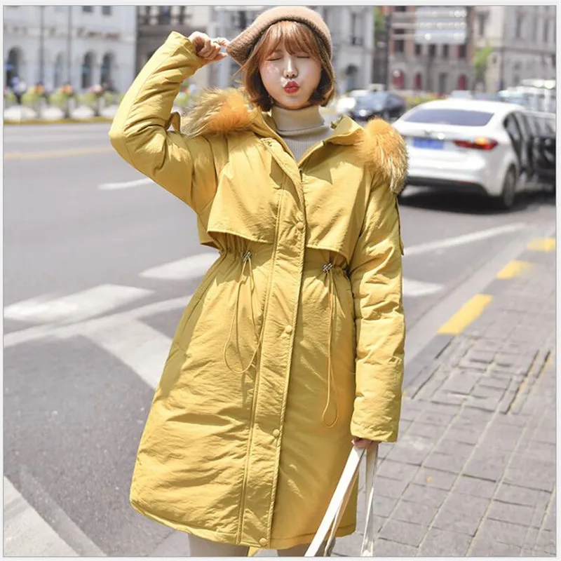 Women Hooded Warm Wadded Coat Winter Jackets Big Fur Collar Slim Long Fashion Thick Cotton Parka Female manteau femme hiver 153
Women Hooded Warm Wadded Coat Winter Jackets Big Fur Collar Slim Long Fashion Thick Cotton Parka Female manteau femme hiver 153