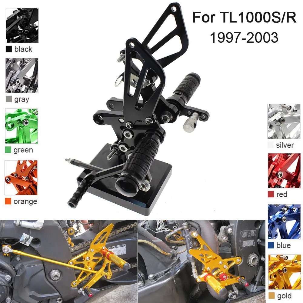 Алюминиевые настраиваемые задние колышки с ЧПУ для Suzuki TL1000S TL1000R 1997 1998 1999 2000 2001 2002 2003
Алюминиевые настраиваемые задние колышки с ЧПУ для Suzuki TL1000S TL1000R 1997 1998 1999 2000 2001 2002 2003
