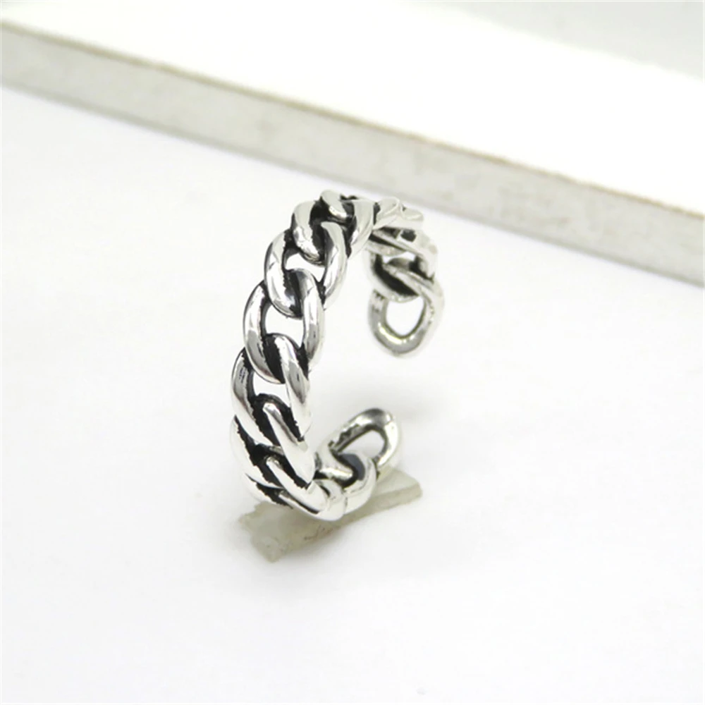 Loredana For Women Rings Fashion personality wild rough black punk chain White gold opening retro do old ring
Loredana For Women Rings Fashion personality wild rough black punk chain White gold opening retro do old ring