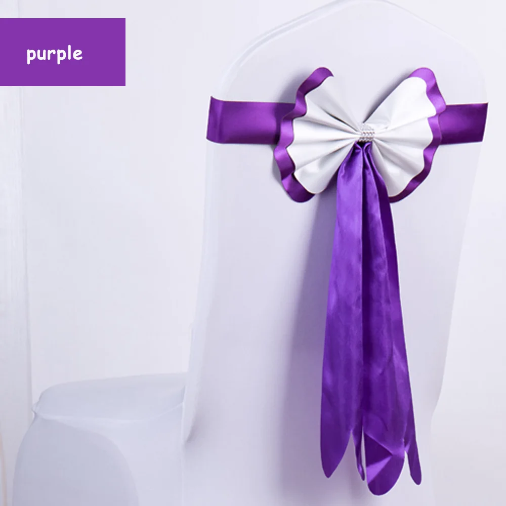 Wholesale 50pcs/lot Purple/Blue/Yellow Double Thick Rabbit Bow Chair Sash Spandex Band For Wedding Party Hotel Chair Back Decor
Wholesale 50pcs/lot Purple/Blue/Yellow Double Thick Rabbit Bow Chair Sash Spandex Band For Wedding Party Hotel Chair Back Decor