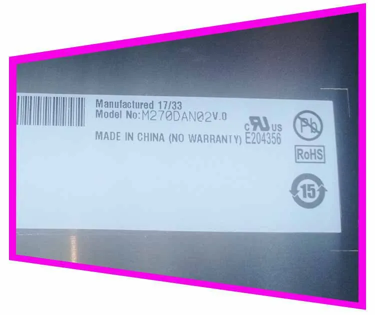 100% original New free shipping M270dan02.0 v.0 original new AUO LCD one computer screen one year warranty
100% original New free shipping M270dan02.0 v.0 original new AUO LCD one computer screen one year warranty