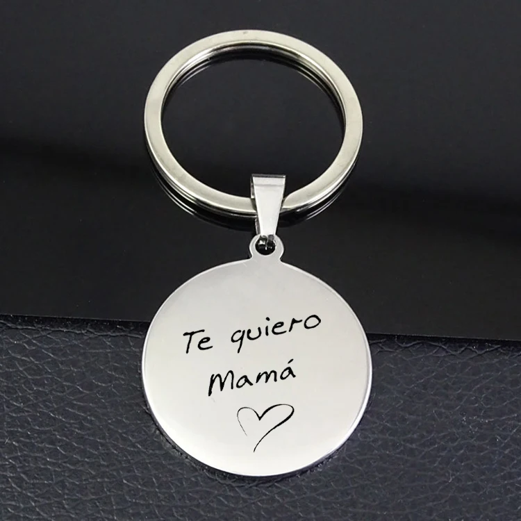 Mother's Day Gift Women Stainless Steel Jewelry Disc "Te quiero mama" Keychain Dropshipping YP6947
Mother's Day Gift Women Stainless Steel Jewelry Disc "Te quiero mama" Keychain Dropshipping YP6947