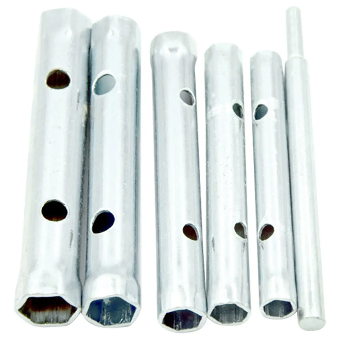 Hand Tools 6mm - 17mm 6pcs Tube Spanner Wrench Metric Socket Set Tubular Box Spanner Set Repair Silver
Hand Tools 6mm - 17mm 6pcs Tube Spanner Wrench Metric Socket Set Tubular Box Spanner Set Repair Silver