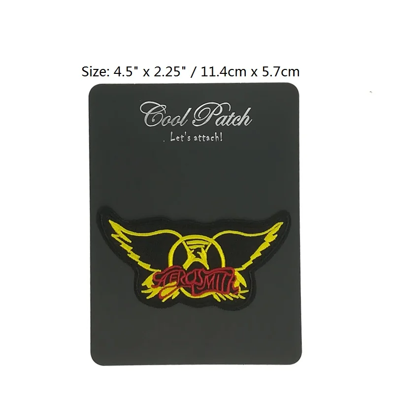 4 5 "AEROSMITH WINGS вышитая музыкальная группа Железный патч rockabilly переводной мотив