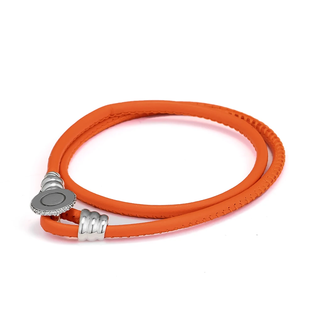 CKK Spicy Orange Double Leather Bracelet Sterling Silver Jewelry 100% 925 Bracelets for Women Making DIY Charms Beads pulseras
CKK Spicy Orange Double Leather Bracelet Sterling Silver Jewelry 100% 925 Bracelets for Women Making DIY Charms Beads pulseras