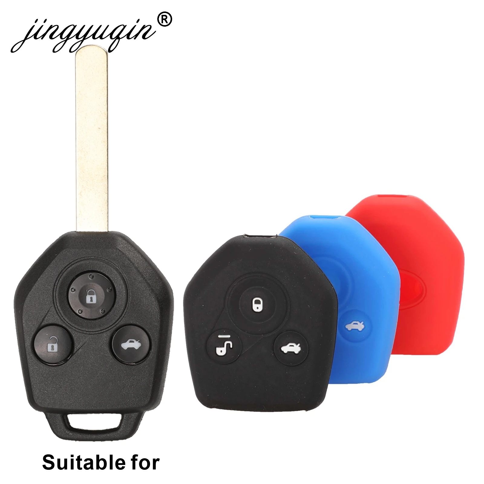 jingyuqin Silicone Key Cover Fob for Subaru Forester Impreza Legacy Outback XV Smart 3 Button Car Key Case Protect Holder
jingyuqin Silicone Key Cover Fob for Subaru Forester Impreza Legacy Outback XV Smart 3 Button Car Key Case Protect Holder
