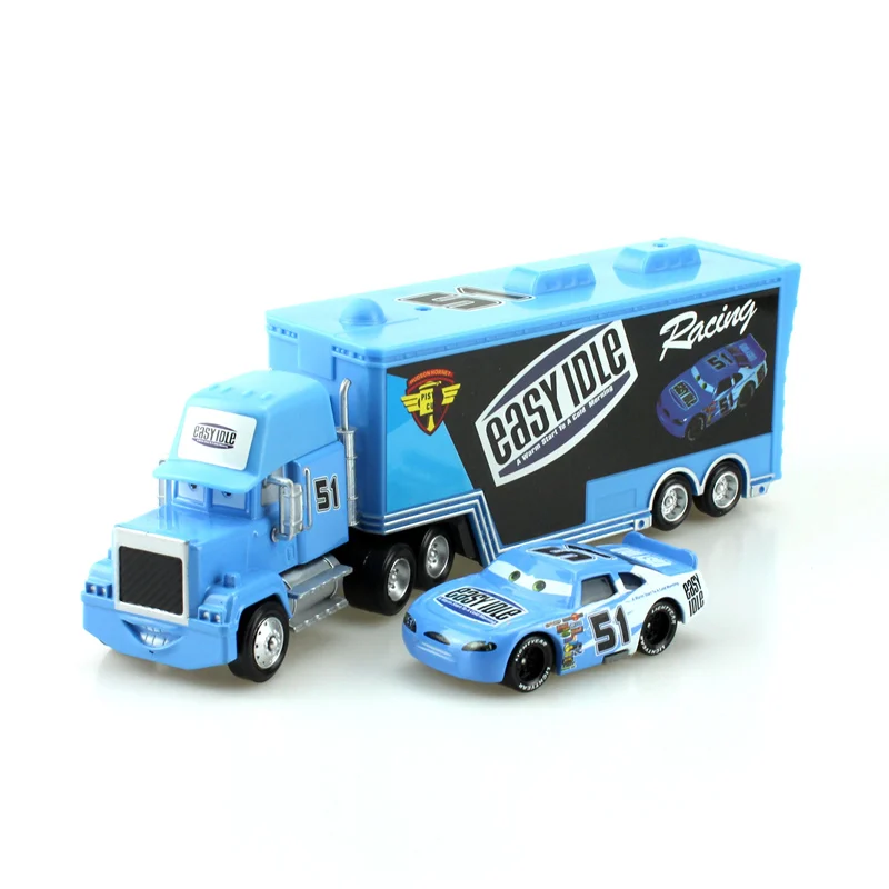 Disney Pixar Cars Toys 2pcs/lLot Mack Truck &Small Car No.51 Racing 1:55 Diecast Metal Alloy Modle Figures Toys Gifts For Kids
Disney Pixar Cars Toys 2pcs/lLot Mack Truck &Small Car No.51 Racing 1:55 Diecast Metal Alloy Modle Figures Toys Gifts For Kids