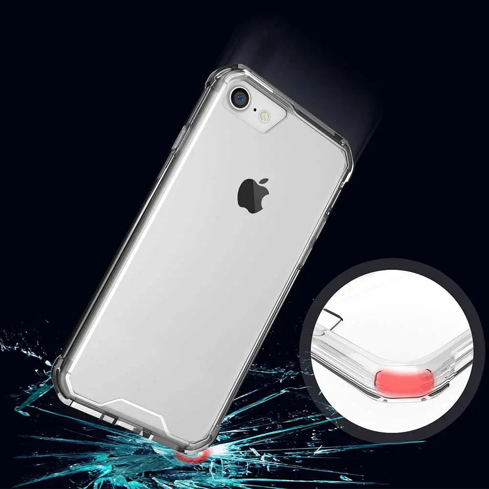 Противоударный прозрачный защитный чехол для iphone 7 противоударный жесткий plus