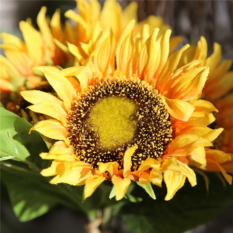 7 Heads Sunflower Flower Artificial Flowers Cheap Fake Silk Artificial Bouquet Floral Garden Home Decor New Wedding Decoration
7 Heads Sunflower Flower Artificial Flowers Cheap Fake Silk Artificial Bouquet Floral Garden Home Decor New Wedding Decoration