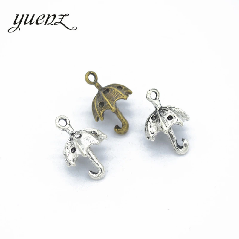 

YuenZ 10 шт. 2 цвета сплав металла антикварный серебряный зонт Шарм, изготовление украшений DIY ручной работы 20*12 мм J150