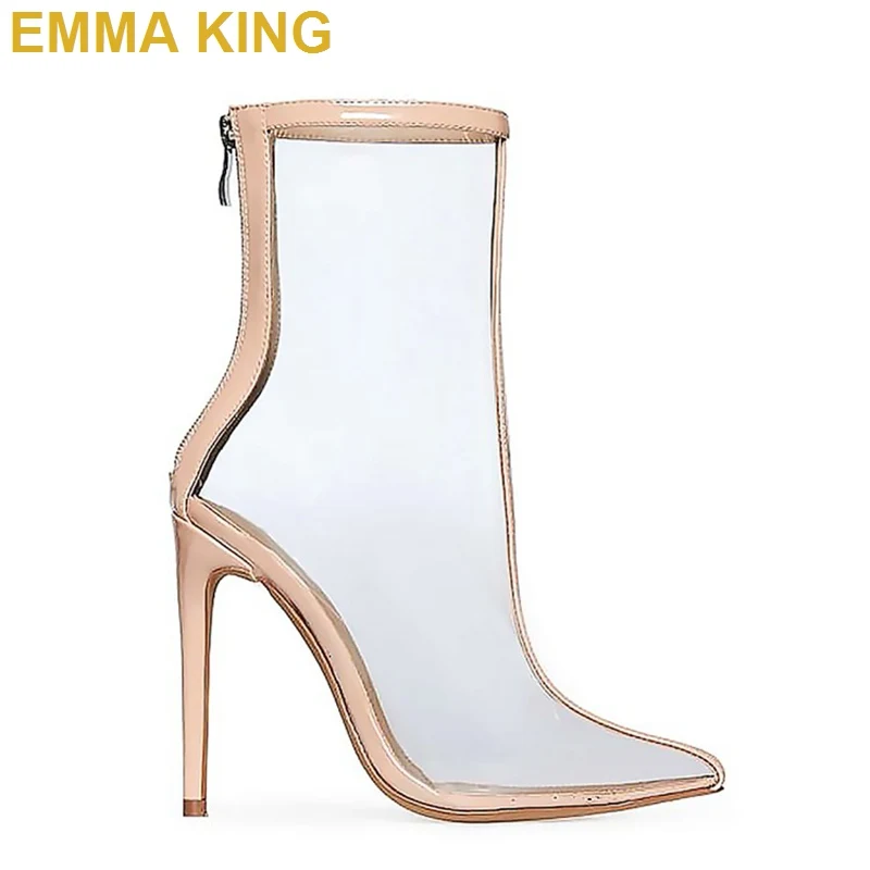 2019 Autumn Sexy Blue/Clear Transparent PVC Ankle Boots for Women Fashion Office Ladies Stiletto High Heels Pumps Shoes Booties
2019 Autumn Sexy Blue/Clear Transparent PVC Ankle Boots for Women Fashion Office Ladies Stiletto High Heels Pumps Shoes Booties