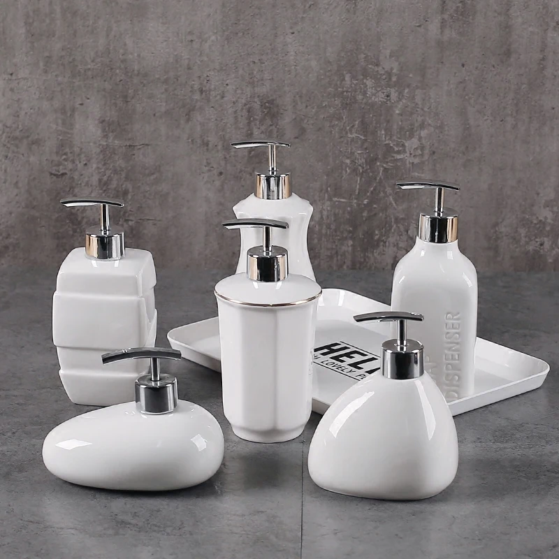 Ceramic pressed empty bottles home furnishing Hotel shampoo shower gel hand washing liquid conditioner bottle
Ceramic pressed empty bottles home furnishing Hotel shampoo shower gel hand washing liquid conditioner bottle