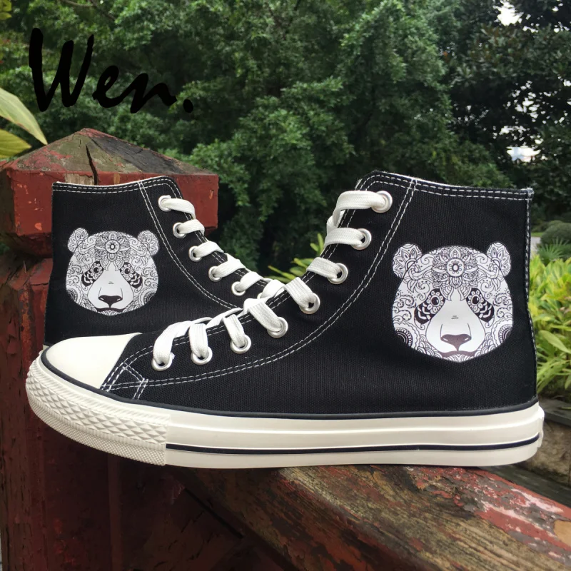 Wen Panda Tattoo Design High Top Skateboarding Shoes Mens Women's Original Black White Canvas Sneakers Lace up Sport Plimsolls
Wen Panda Tattoo Design High Top Skateboarding Shoes Mens Women's Original Black White Canvas Sneakers Lace up Sport Plimsolls