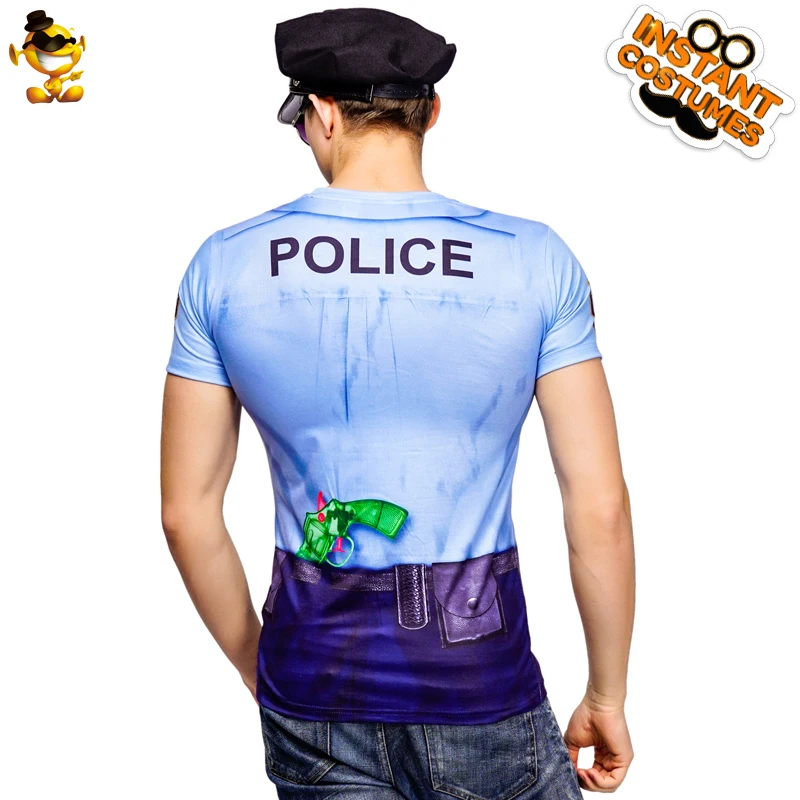 Carnival Party Men Police Officer T-shirt Costume Performance Career Printing 3 D Police Short Sleeve T-shirt Costume
Carnival Party Men Police Officer T-shirt Costume Performance Career Printing 3 D Police Short Sleeve T-shirt Costume
