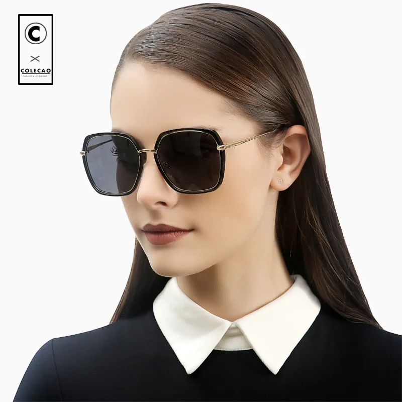 COLECAO Винтажные Солнцезащитные очки женские 2018 личность Премиум квадратные