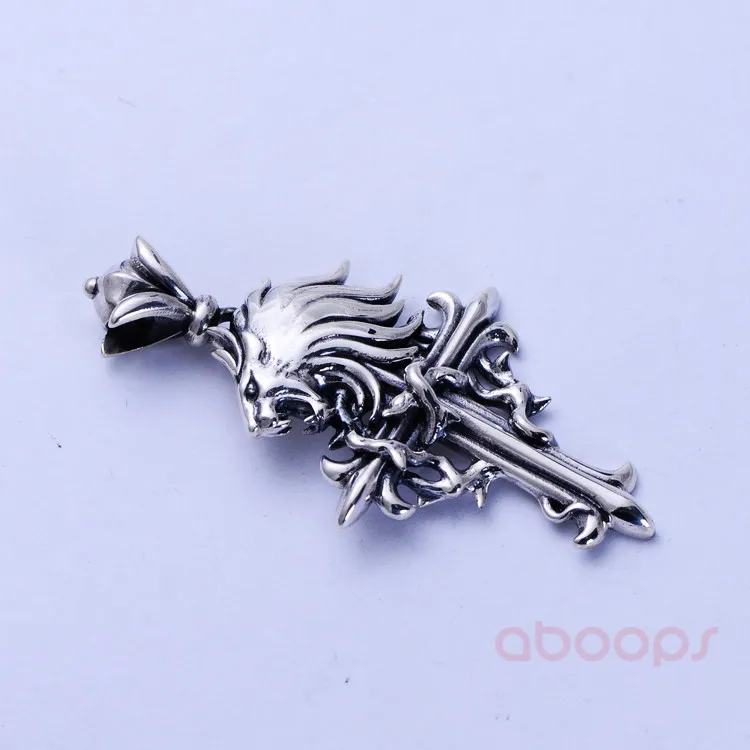 Vintage Big 925 Sterling Silver Cross Pendant with Lion Head for Men Boys,Free Shipping
Vintage Big 925 Sterling Silver Cross Pendant with Lion Head for Men Boys,Free Shipping