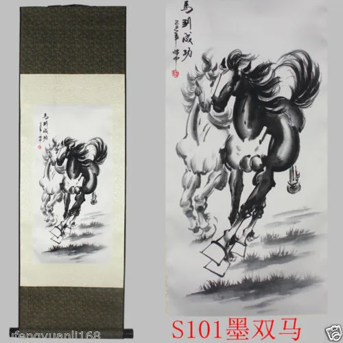 Chinese SuZhou Silk Art Horse Decoration Scroll Painting Drawing S101 Wall adornment murals home decoration.
Chinese SuZhou Silk Art Horse Decoration Scroll Painting Drawing S101 Wall adornment murals home decoration.