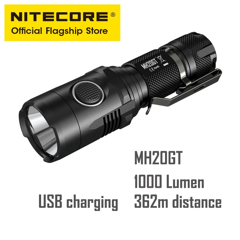 Фонарик NITECORE MH20GT перезаряжаемые сильный свет с литиевой батареей