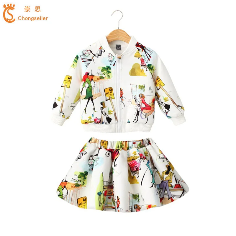 2018 Winter Spring Clothing Set Long Sleeve Shirt With Skirt Printed Fashion Clothes Set Cotton Tops Skirt Suits Clothes 3-10Y
2018 Winter Spring Clothing Set Long Sleeve Shirt With Skirt Printed Fashion Clothes Set Cotton Tops Skirt Suits Clothes 3-10Y