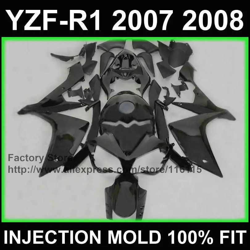 High quality DIY motorcycle injection molding fairings set for YAMAHA YZF R1 2007 2008 R1 07 08 full black body fairing kits
High quality DIY motorcycle injection molding fairings set for YAMAHA YZF R1 2007 2008 R1 07 08 full black body fairing kits