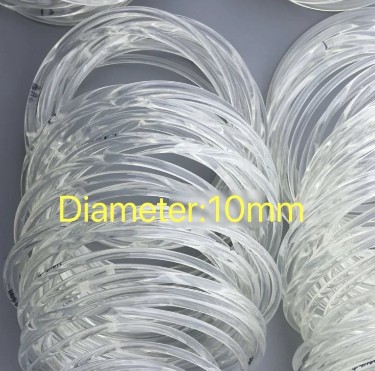 10Meters/Lot Diameter:10mm PU Transparent Round Belt Conveyor Belt white food belt