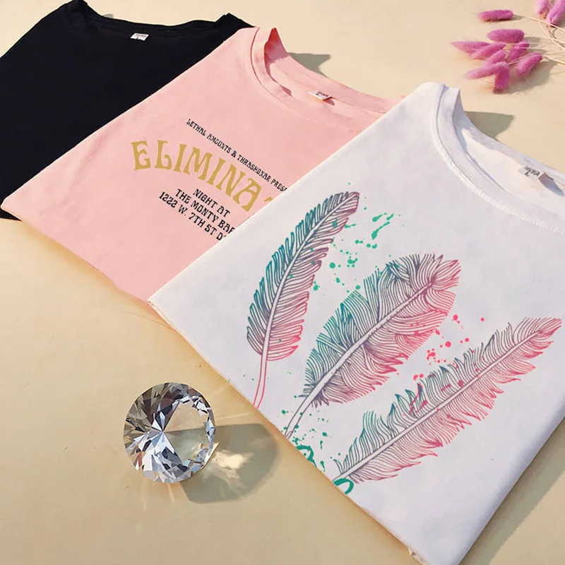 Casual Solid Ladies Black T Shirt Summer Round Neck Leaf Print Harajuku Short Sleeve Vintage Girl Black Pink Cute T-shirt Tops
Casual Solid Ladies Black T Shirt Summer Round Neck Leaf Print Harajuku Short Sleeve Vintage Girl Black Pink Cute T-shirt Tops