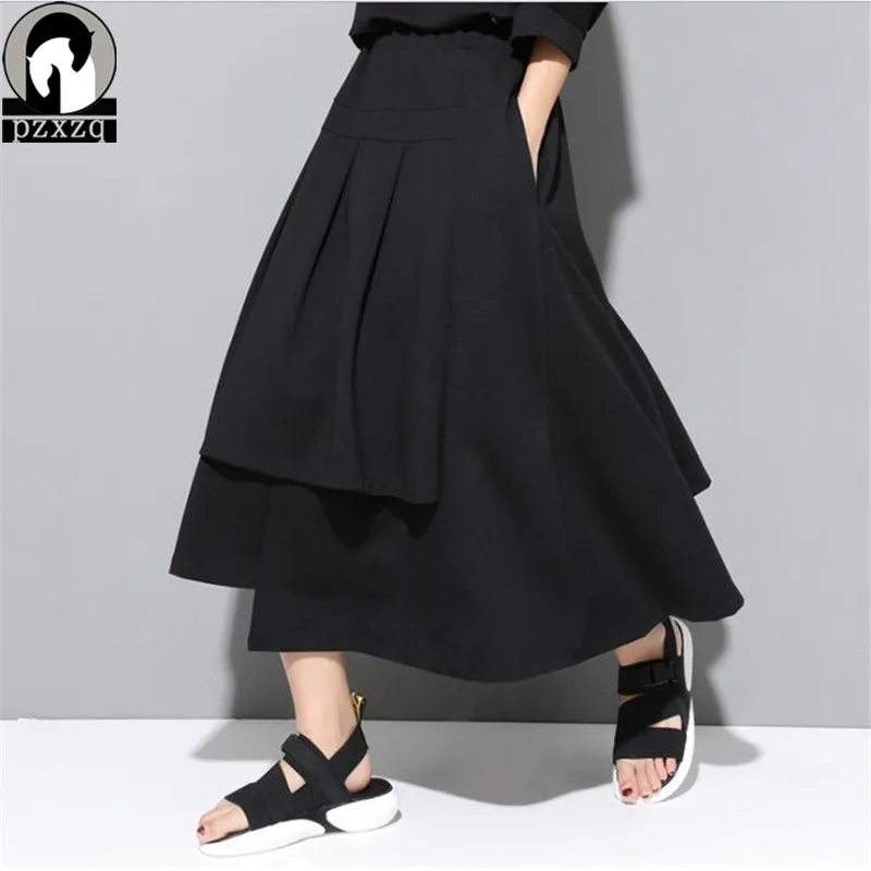 2019 Summer Hip hop Skirt Women Solid Black High Waist Street personality irregularity Skirts ladies Pleated skirt Women Bottoms
2019 Summer Hip hop Skirt Women Solid Black High Waist Street personality irregularity Skirts ladies Pleated skirt Women Bottoms
