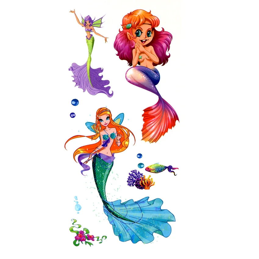 5pcs Cute Mermaid Princess Waterproof Temporary Tattoos Men Tatuagem Henna Tattoo Sticker Tatoo For Women Fake Tattoo Tatouage
5pcs Cute Mermaid Princess Waterproof Temporary Tattoos Men Tatuagem Henna Tattoo Sticker Tatoo For Women Fake Tattoo Tatouage