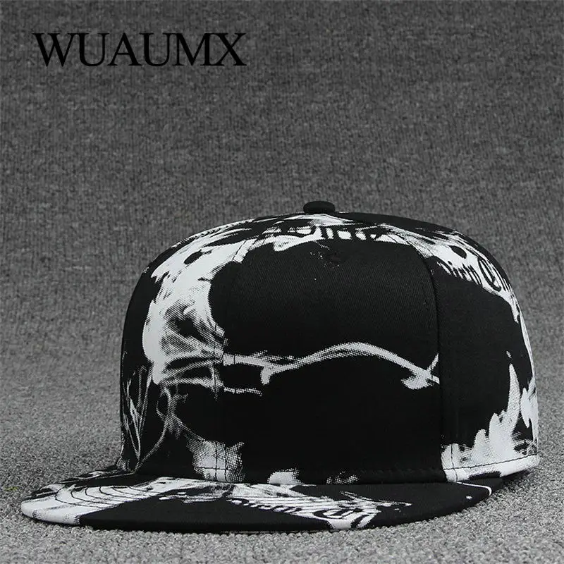Wuaumx Fashion Bone Snapback Caps For Men Women's Fashionable Cap Ink Painting Hip Hop Hat Baseball Caps Flat Peak casquette
Wuaumx Fashion Bone Snapback Caps For Men Women's Fashionable Cap Ink Painting Hip Hop Hat Baseball Caps Flat Peak casquette