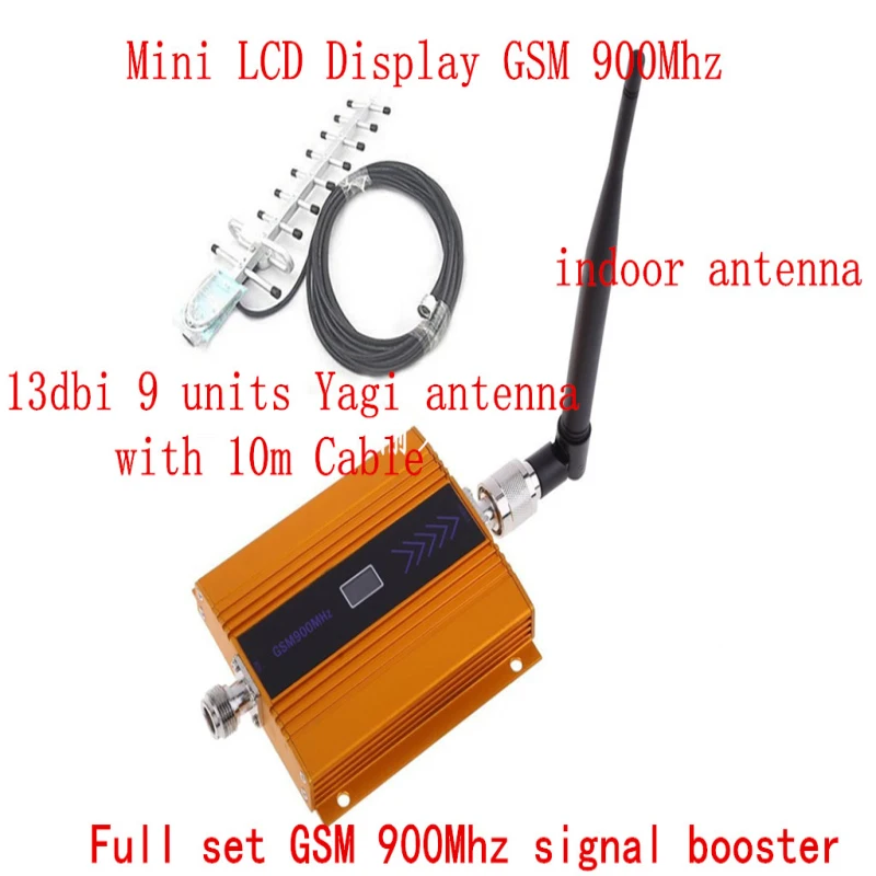 ЖК дисплей + 13dbi yagi! Gsm мобильный телефон мини GSM 900 МГц Сотовый усилитель сигнала gsm