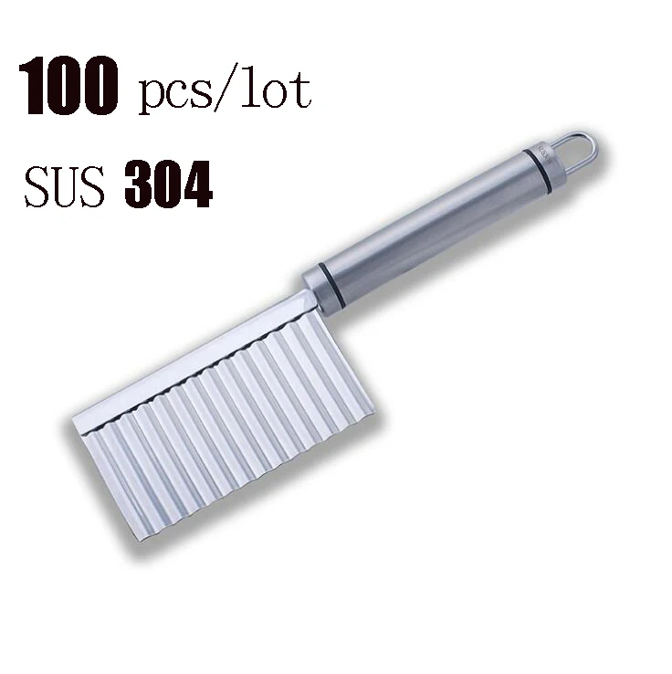 100 Pcs/lot SUS 304 Crinkle Cutter,Cutter Stainless Steel Potato Fries Cutter Wave Crinkle Cut Knife Carrot Slicer
100 Pcs/lot SUS 304 Crinkle Cutter,Cutter Stainless Steel Potato Fries Cutter Wave Crinkle Cut Knife Carrot Slicer