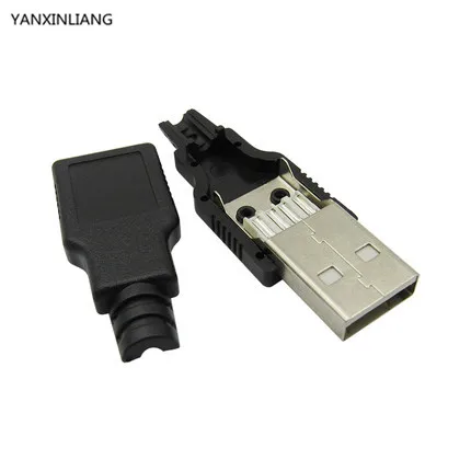 10pcs/lot USB Male 4Pin A Type Plug Connector with Plastic Cover for Data Connection Interface Charging
10pcs/lot USB Male 4Pin A Type Plug Connector with Plastic Cover for Data Connection Interface Charging