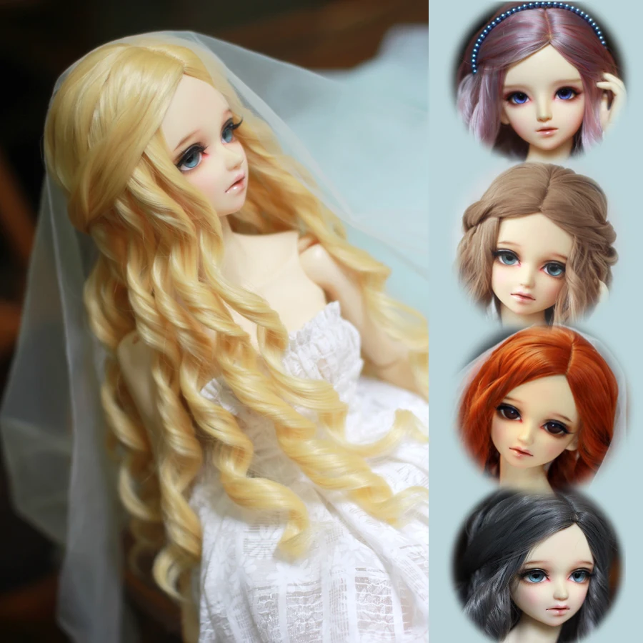 1/3 8 9 "Bjd SD кукла парик высокая температура провод длинная Мода благородство