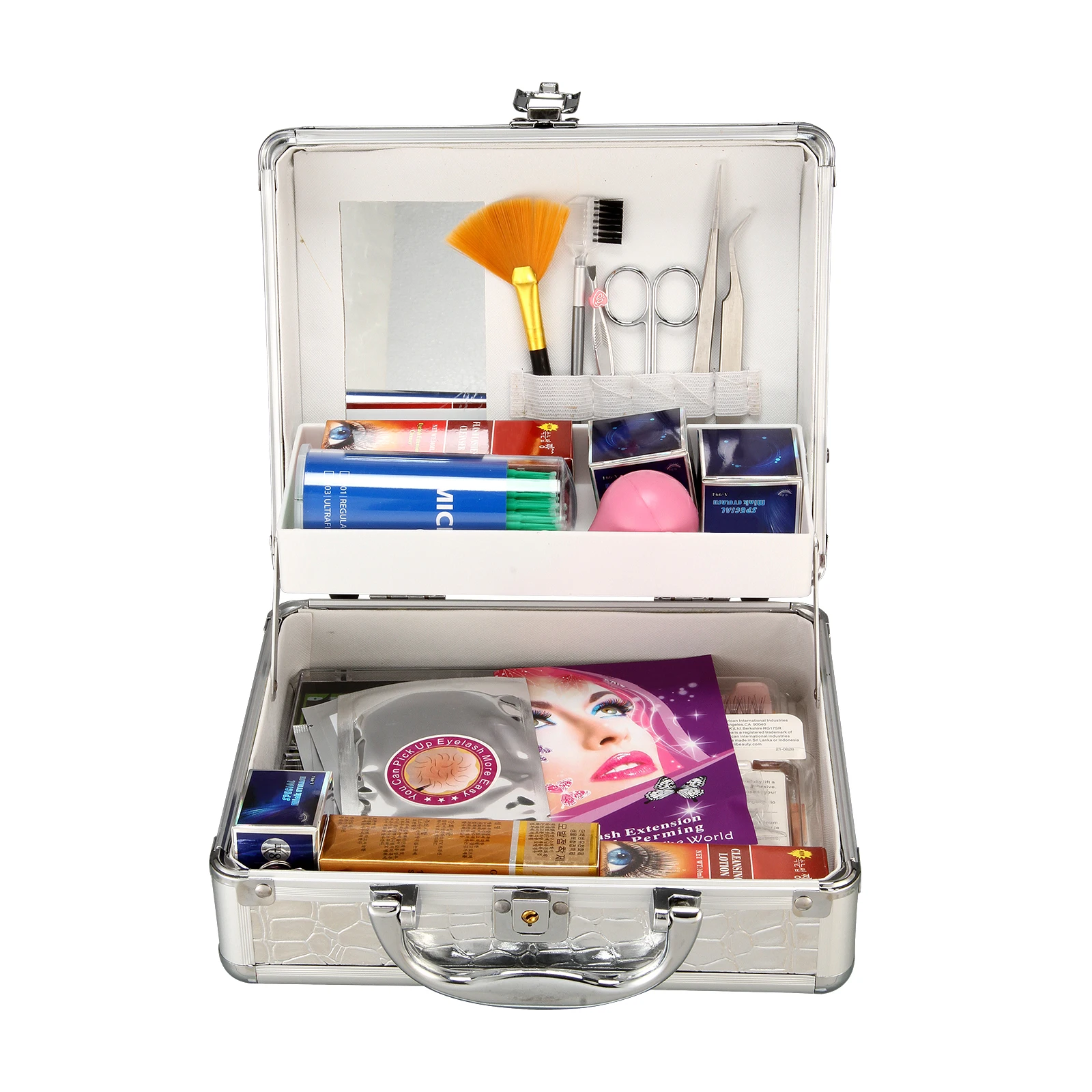 1 Box False Lashes Extension Eyelash Micro Brush Glue Cleanser Full Tools Kit Include Glue Holder Ring ,Tweezers, Air Pump
1 Box False Lashes Extension Eyelash Micro Brush Glue Cleanser Full Tools Kit Include Glue Holder Ring ,Tweezers, Air Pump