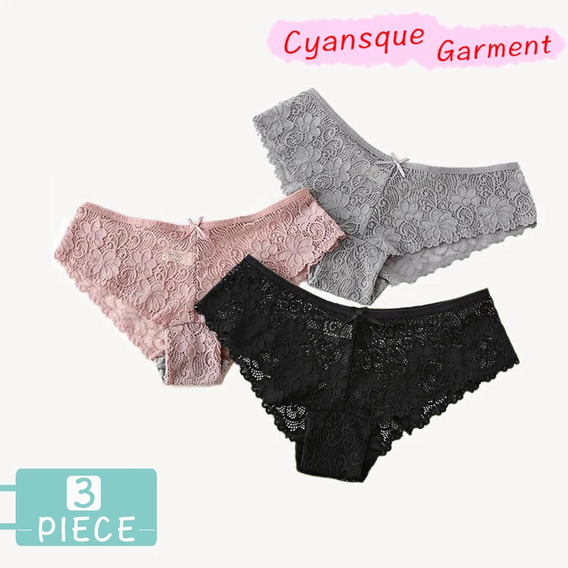 3 Pieces Panties For Underwear Woman Sexy Lace Breathable Hollow Female Panty Transparent Briefs Sexy Underwear Women
3 Pieces Panties For Underwear Woman Sexy Lace Breathable Hollow Female Panty Transparent Briefs Sexy Underwear Women